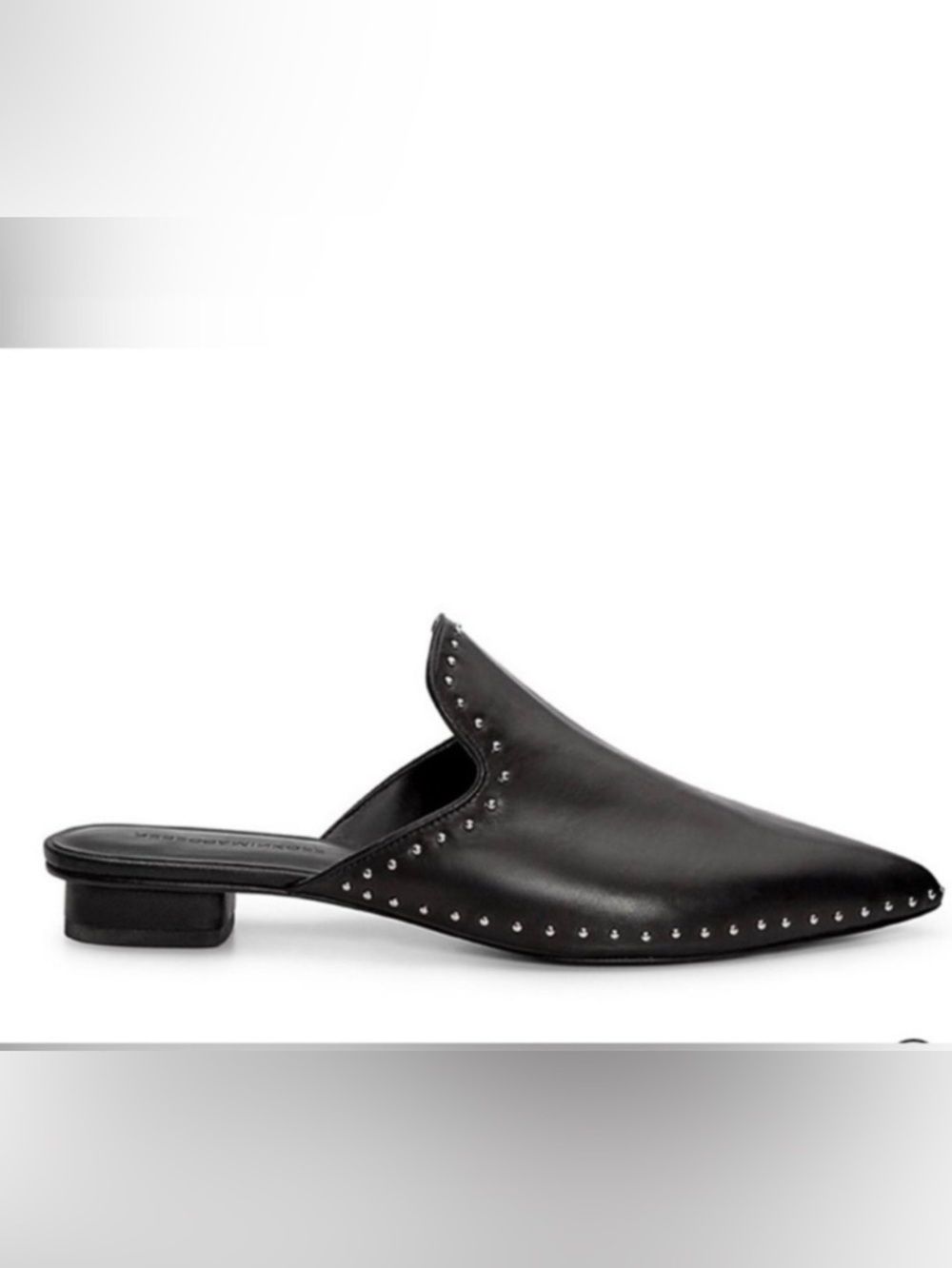 Rebecca Minkoff studded black leather slides size 6.5